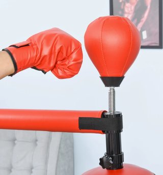 Saco de Boxeo de Pie con Bola de Velocidad