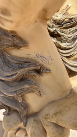 Pedestal Caballo Vintage Firmado