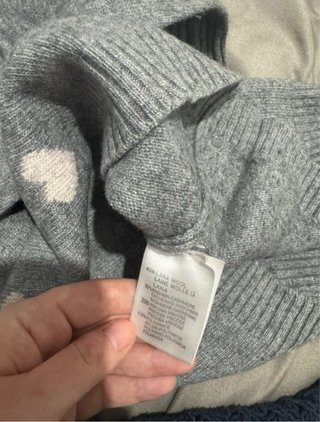 Maglioncino Crazy Wool Cuori Pois Grigio