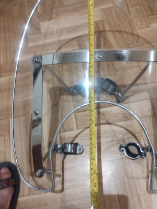 Pantalla Moto Custom Cromada