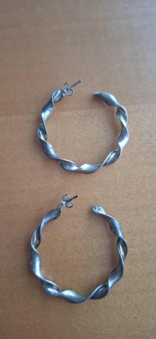 Pendientes de Plata Retorcidos