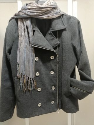 Chaquetón gris talla L