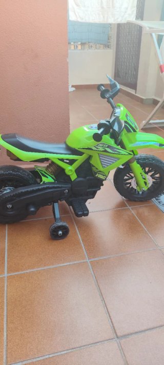 Moto Eléctrica Infantil Motocross Verde