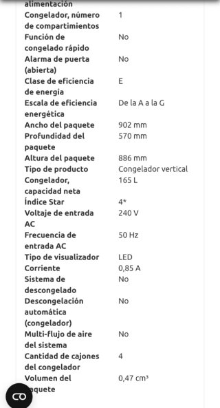 Congelador vertical blanco