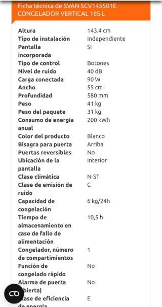 Congelador vertical blanco