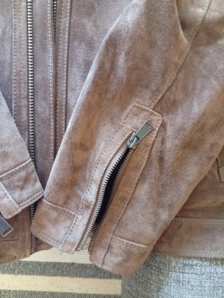 Chaqueta Mango Piel Marrón Talla XXL