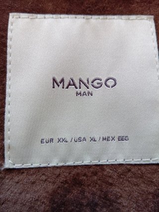 Chaqueta Mango Piel Marrón Talla XXL