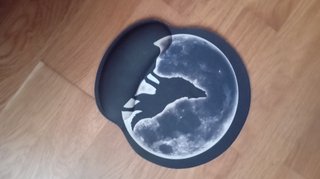 Alfombrilla Ratón Lobo Luna Ergonómica