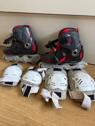 Patines en línea y protecciones