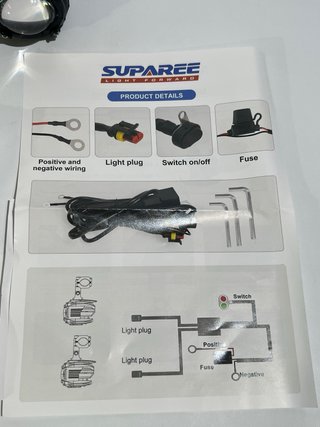 SUPAREE Faros LED Moto Antiniebla Luces LED Auxili
