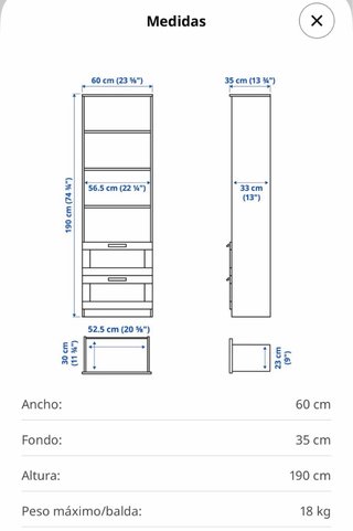 Estantería Ikea Brimnes Madera