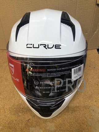 Casco de moto CURVE blanco