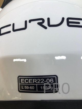 Casco de moto CURVE blanco