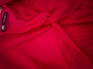 Vestido rojo largo Zara