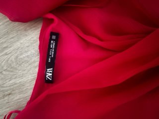 Vestido rojo largo Zara