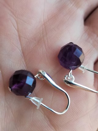 Pendientes Plata y amatista