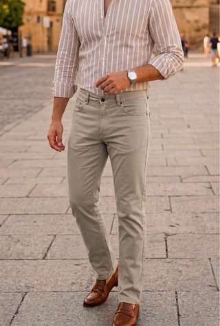 Pantalón de vestir Alvaro Moreno beige