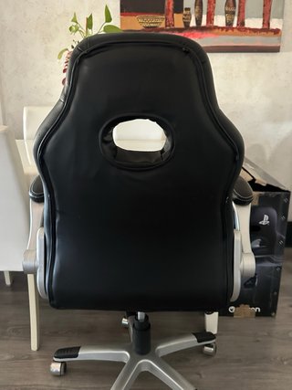 Silla Gaming Ergonómica Negra y Blanca