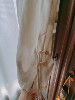 Top seda ALYSI beige manga caída talla única