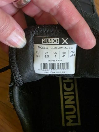 Zapatillas Munich Negras Talla 40