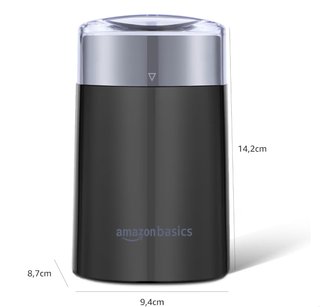 Molinillo Café Eléctrico Amazon Basics Negro