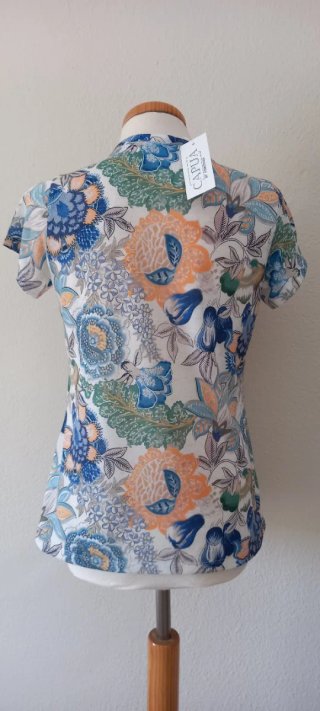 Camiseta Estampada Flores Multicolor