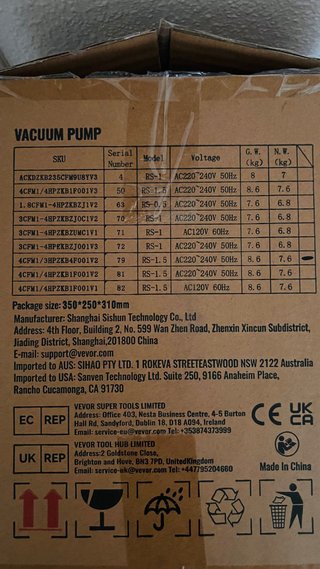 Kit Manómetro VEVOR RS-1.5 Bomba Vacío