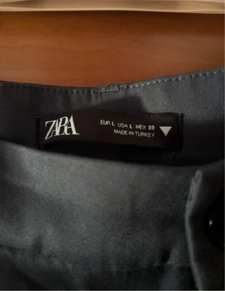 Pantalón Zara fluido ancho gris azul