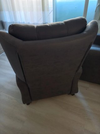 2 Sillones Reclinables Marrón/Gris