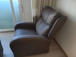 2 Sillones Reclinables Marrón/Gris