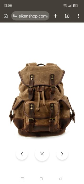 Mochila Senderismo Lona Vintage 18L