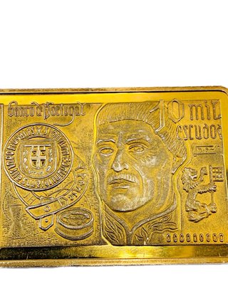 Billete 10.000 Escudos Portugal — 43 g plata 925