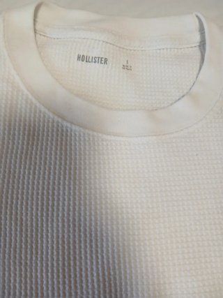 Jersey Hollister Blanco Talla L