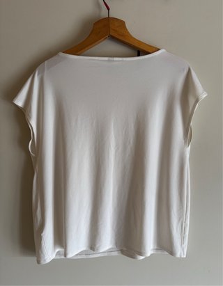 Camicetta Blusa Beige Panna Giro Maniche