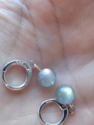 Pendientes plata y labradorita
