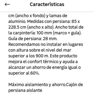 VENTANA Balconera PVC Isoxa Oscilobatiente Izqda