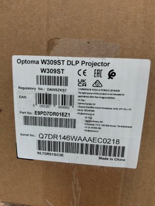 Proyector Optoma W309ST WXGA 3800 lm 3D