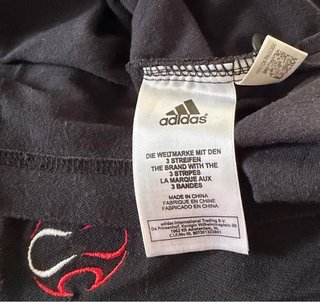 Polo vintage AC Milan Adidas nero/rosso