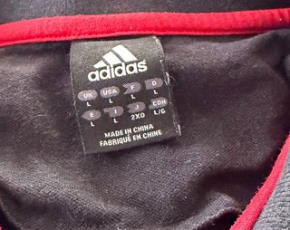 Polo vintage AC Milan Adidas nero/rosso