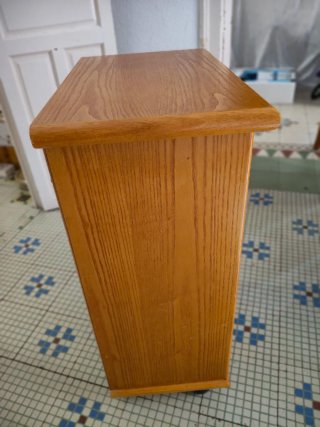 Mueble auxiliar Rattan Madera con Ruedas
