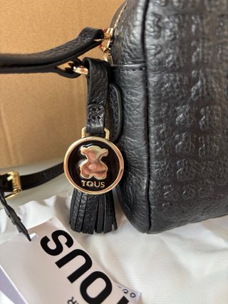 Bolso cruzado de piel con efecto acolchado Tous