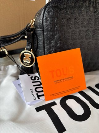 Bolso cruzado de piel con efecto acolchado Tous