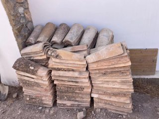 Tejas de barro antiguas