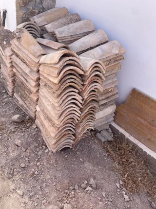 Tejas de barro antiguas
