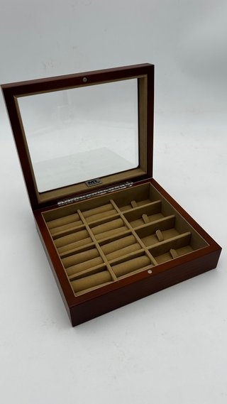 Joyero Hombre Madera y Cristal Nuevo