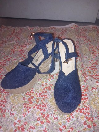 Zapatos de cuña vaqueros mujer talla 39
