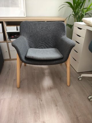 Sillón IKEA VEDBO Tela Madera Gris