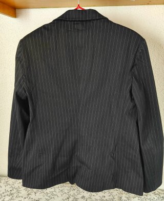 Chaqueta Paola Rossini Negra Rayas Finas