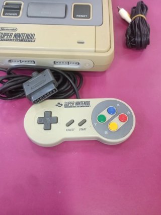 Consola Super Nintendo + Mario World + Mando