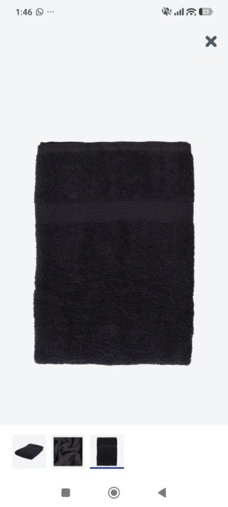 Toalla de baño negra